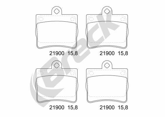 Mercedes-Benz C-Class C 220 CDI Rear Brake Pads - main image