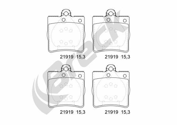 Mercedes-Benz CLC 220 CDI Rear Brake Pads - main image
