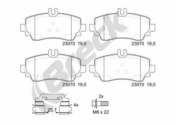 Mercedes-Benz Vaneo 1.7 CDI Front Brake Pads - main image