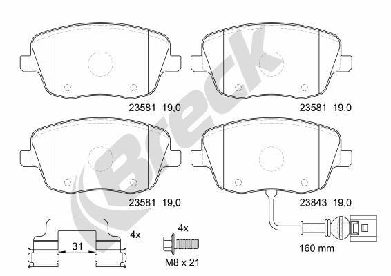 Skoda Fabia I 2.0 Front Brake Pads - main image
