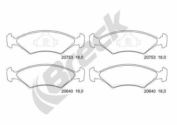 Ford Transit Bus 2.0 Cat Front Brake Pads - main image