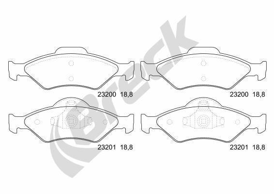 Ford Escort Mk VII 1.3 Front Brake Pads - main image