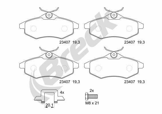 Citroën C2 Enterprise 1.4 HDi Front Brake Pads - main image