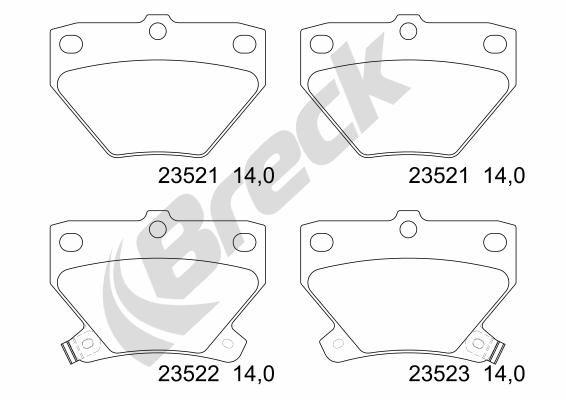 Toyota Yaris/Vitz 1.3 Rear Brake Pads - main image