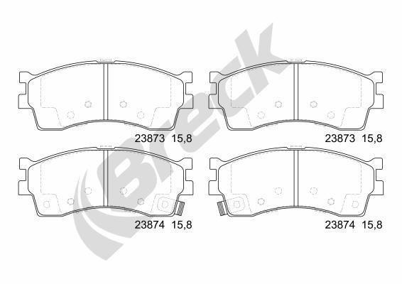 Kia Shuma I 1.8 i 16V Front Brake Pads - main image
