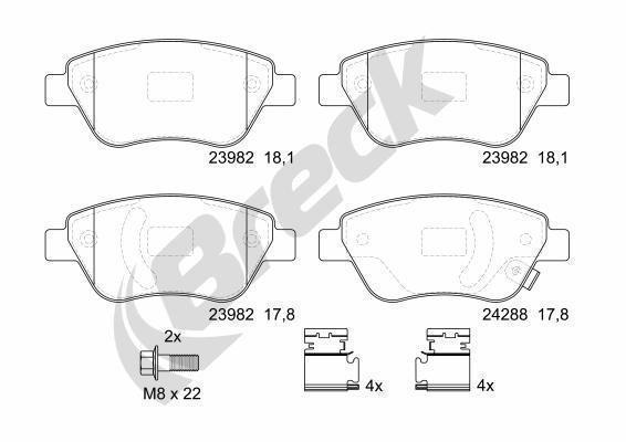 Vauxhall Corsa Mk III 1.2 LPG Front Brake Pads - main image