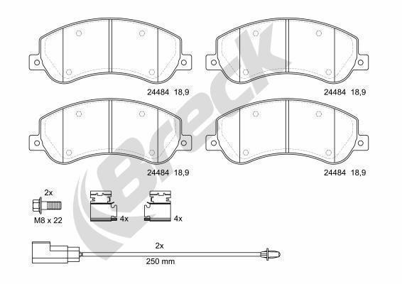 Ford Transit Bus 2.2 TDCi RWD Front Brake Pads - main image