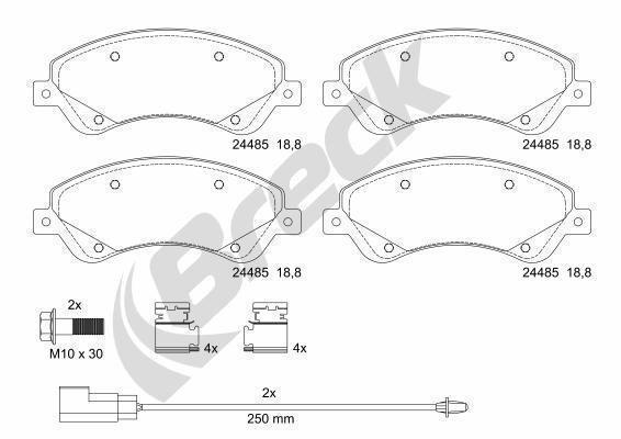 Ford Transit Bus 2.2 TDCi Front Brake Pads - main image