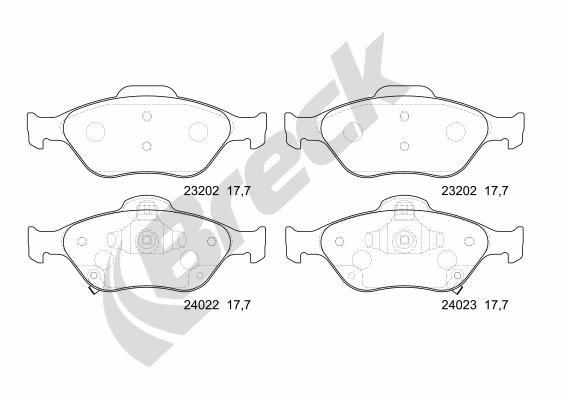 Toyota Yaris Van/ Furgon/ Hatchback 1.3 VVTi Front Brake Pads - main image