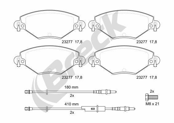 Citroën C5 II 1.6 HDi Front Brake Pads - main image