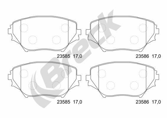 Toyota RAV 4 Mk II 2.0 4WD Front Brake Pads - main image