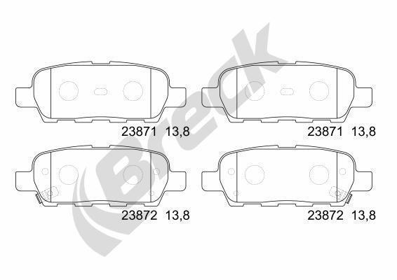 Nissan Qashqai I 2.0 Rear Brake Pads - main image
