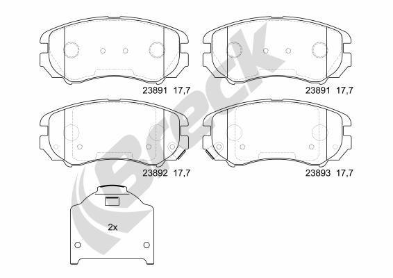 Audi Coupe II 2.7 V6 Front Brake Pads - main image