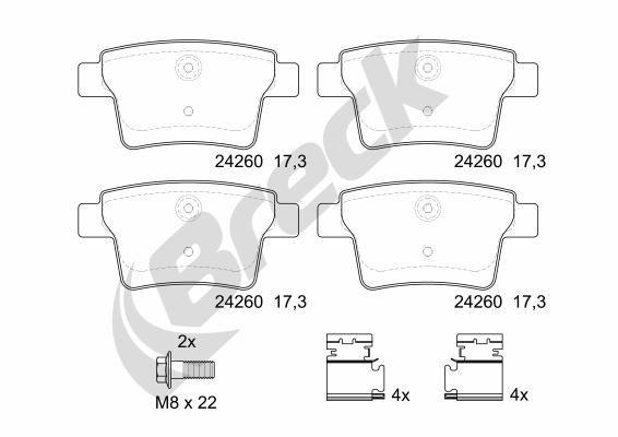 Ford Mondeo III 2.0 16V DI / TDDi / TDCi Rear Brake Pads - main image