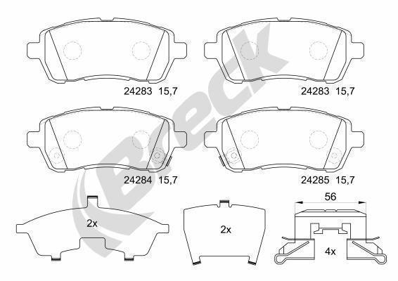 Suzuki Swift III 1.6 Front Brake Pads - main image
