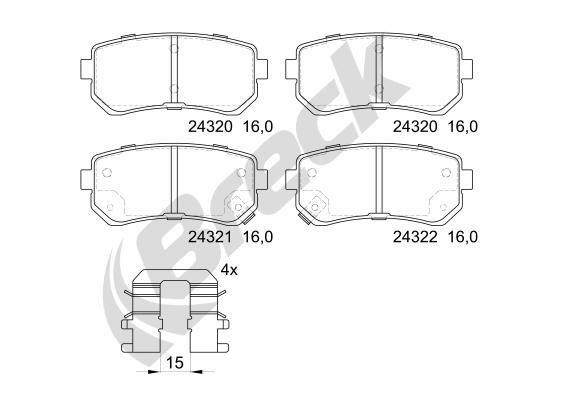 Kia Sportage III 2.0 CRDi AWD Rear Brake Pads - main image