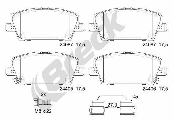 Honda Civic VIII Hatchback 1.8 Front Brake Pads - main image
