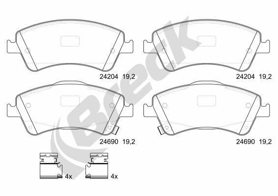 Toyota Verso 2.0 D-4D Front Brake Pads - main image
