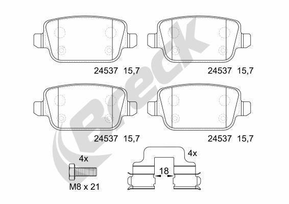 Ford S-Max 1.6 TDCi Rear Brake Pads - main image