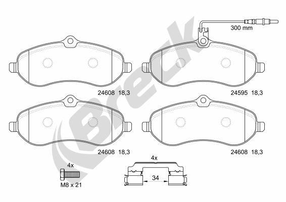 FIAT Scudo Van/ Furgon 2.0 D Multijet 4x4 Front Brake Pads - main image