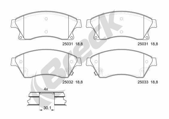 Chevrolet Aveo Liftback 1.4 Turbo Front Brake Pads - main image