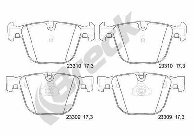 BMW X5 3.0 3.0d Rear Brake Pads - thumbnail image 1