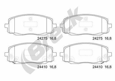 Hyundai i10 I 1.2 Front Brake Pads - thumbnail image 1