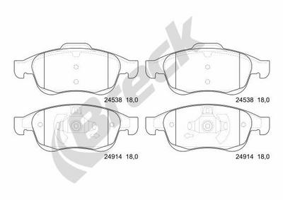 Dacia Dokker MPV 1.6 LPG Front Brake Pads - thumbnail image 2
