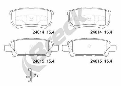 Dodge Avenger 2.0 Rear Brake Pads - thumbnail image 1