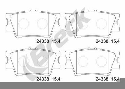 Toyota RAV 4 IV 2.2 D 4WD Rear Brake Pads - thumbnail image 2