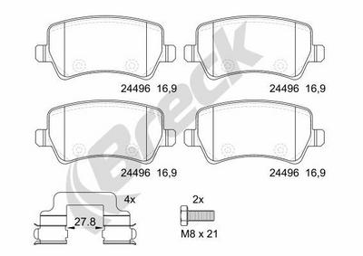 VOLVO S60 II T6 AWD Rear Brake Pads - thumbnail image 2