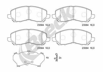 Chrysler Sebring Convertible 2.7 VVT Front Brake Pads - thumbnail image 1
