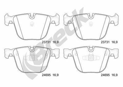 BMW X5 3.0 3.0d Rear Brake Pads - thumbnail image 1