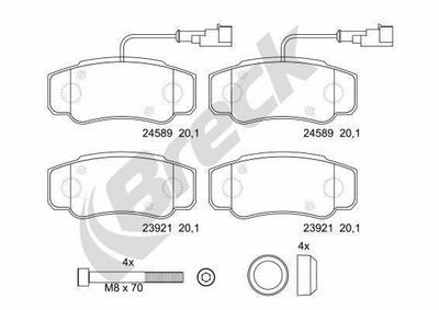 Nissan Cabstar 35.13 DCI, 45.13 DCI 2.5 Rear Brake Pads - thumbnail image 2