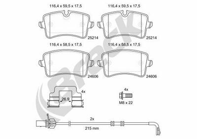 Audi A7 Sportback 2.8 FSI Rear Brake Pads - thumbnail image 2