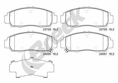 Honda Civic IX Sedan 1.6 Front Brake Pads - thumbnail image 2