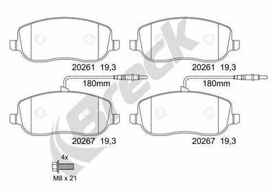 Peugeot Expert Furgon 2.0 HDi Front Brake Pads - thumbnail image 3