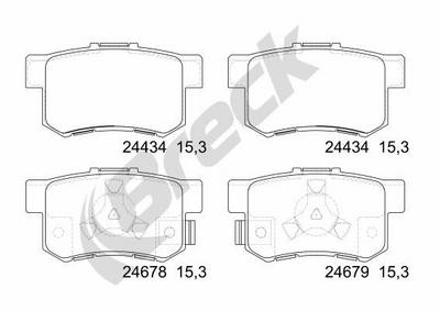 Honda CR-V Mk II 2.0 Rear Brake Pads - thumbnail image 2