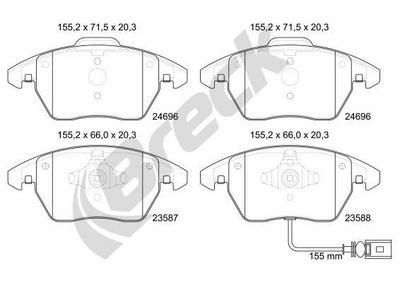 Skoda Yeti 2.0 TDI 4x4 Front Brake Pads - thumbnail image 2