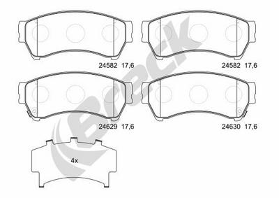 BMW 6 Estate 2.0 MZR Front Brake Pads - thumbnail image 2