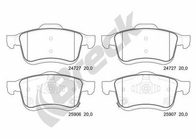 FIAT 500L 1.6 D Multijet Front Brake Pads - thumbnail image 2