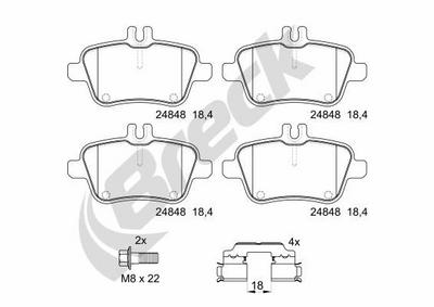 Infiniti Q30 1.5 D Rear Brake Pads - thumbnail image 2