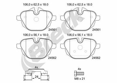 BMW X3 sDrive 18 d Mild-Hybrid Rear Brake Pads - thumbnail image 2