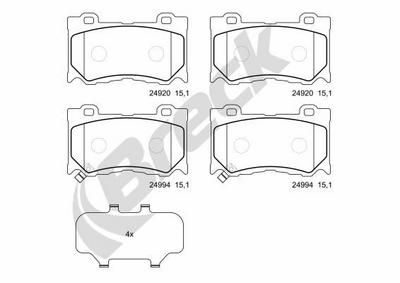 Infiniti FX 30d AWD Front Brake Pads - thumbnail image 2