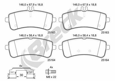 Mercedes-Benz S-Class S 650 Maybach Rear Brake Pads - thumbnail image 2