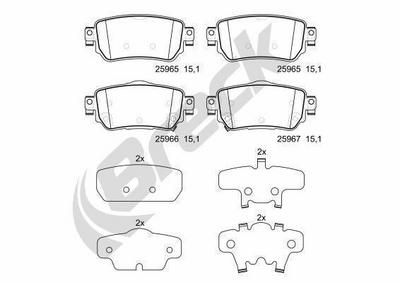 Renault Kadjar 1.3 TCe 140 Rear Brake Pads - thumbnail image 3