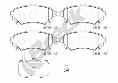 BMW 6 Sedan 2.5 Front Brake Pads - thumbnail image 2
