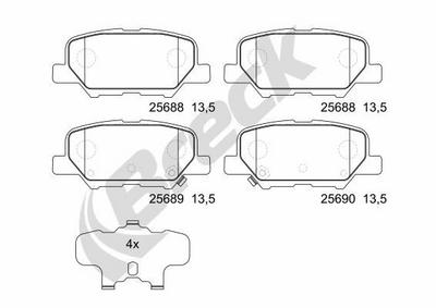 Peugeot 4008 1.8 HDi Rear Brake Pads - thumbnail image 2