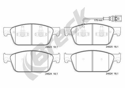 Volkswagen Transporter Mk V Platform/ Chassis (7JD, 7JE, 7JL, 7JY, 7 2.0 BiTDI Front Brake Pads - thumbnail image 3