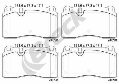 Volkswagen Touareg 3.0 V6 TSI Front Brake Pads - thumbnail image 2